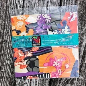 Vintage New In Package Sporty Mickey Mouse Gift Wrap